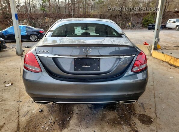 55SWF4JB2JU240684 2018 MERCEDES-BENZ C Gray Rear view