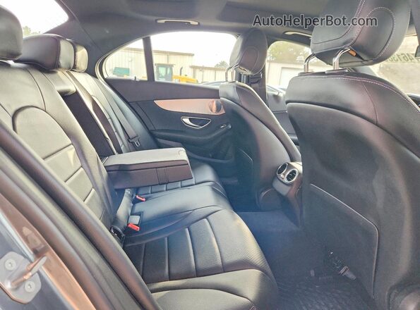 55SWF4JB2JU240684 2018 MERCEDES-BENZ C Gray Rear seats view