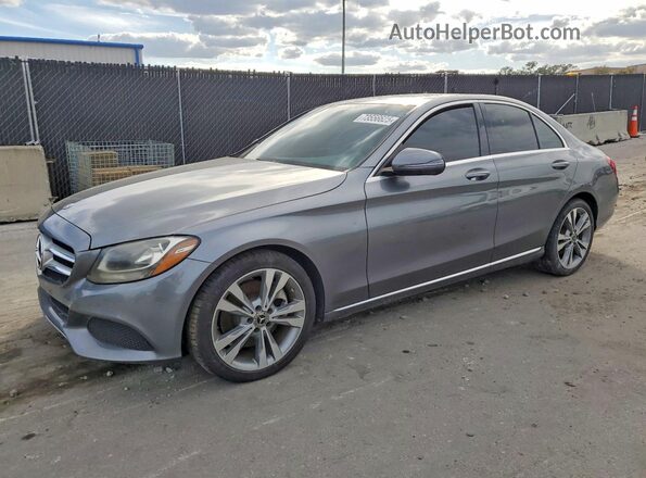 55SWF4JB2JU247103 2018 MERCEDES-BENZ C Gray Przód lewy