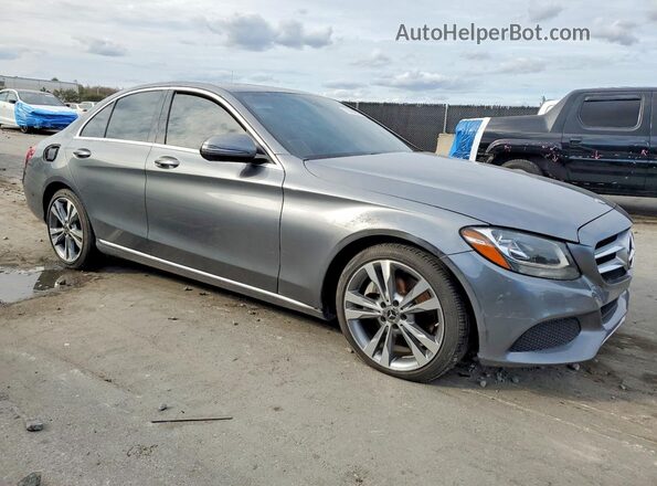 55SWF4JB2JU247103 2018 MERCEDES-BENZ C Gray Przód prawy