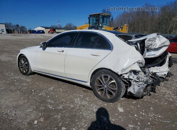 55SWF4JB3HU195409 2017 MERCEDES-BENZ C White Trasero izquierdo