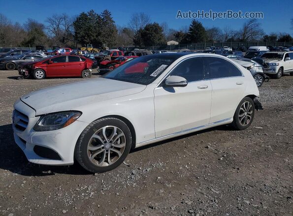 55SWF4JB3HU195409 2017 MERCEDES-BENZ C White Vista tres cuartos delantera izquierda