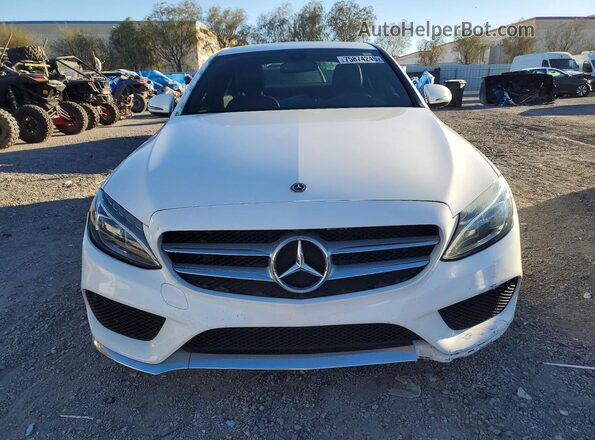 55SWF4JB3JU247577 2018 MERCEDES-BENZ C Белый Вид спереди