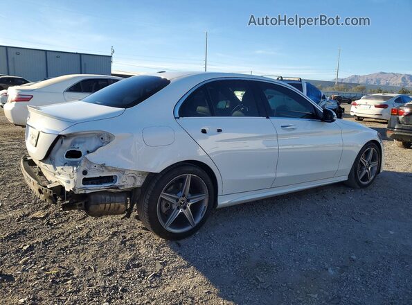 55SWF4JB3JU247577 2018 MERCEDES-BENZ C Белый Задняя правая четверть