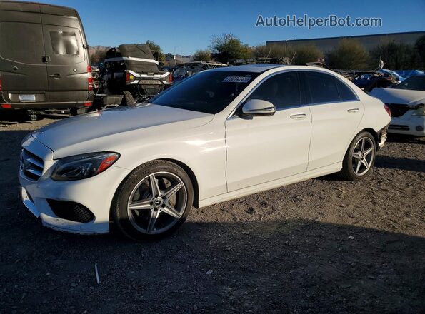 55SWF4JB3JU247577 2018 MERCEDES-BENZ C Белый Передняя левая четверть