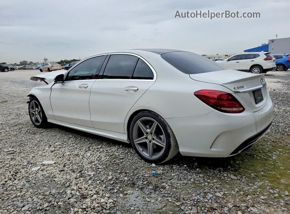 55SWF4JB4GU164765 2016 MERCEDES-BENZ C White Задня ліва чверть