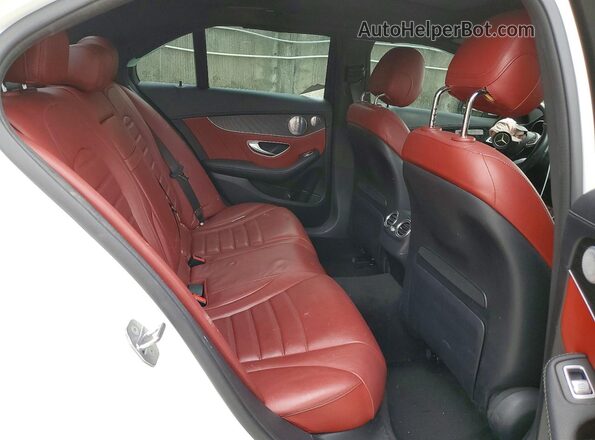 55SWF4JB4GU164765 2016 MERCEDES-BENZ C White Вид задніх сидінь