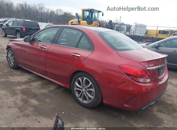 55SWF4JB7GU161097 2016 MERCEDES-BENZ C-CLASS Red უკანა მარცხენა