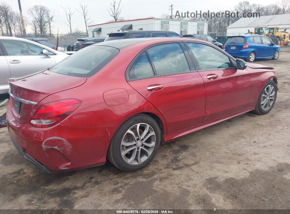 55SWF4JB7GU161097 2016 MERCEDES-BENZ C-CLASS Red უკანა მარჯვენა
