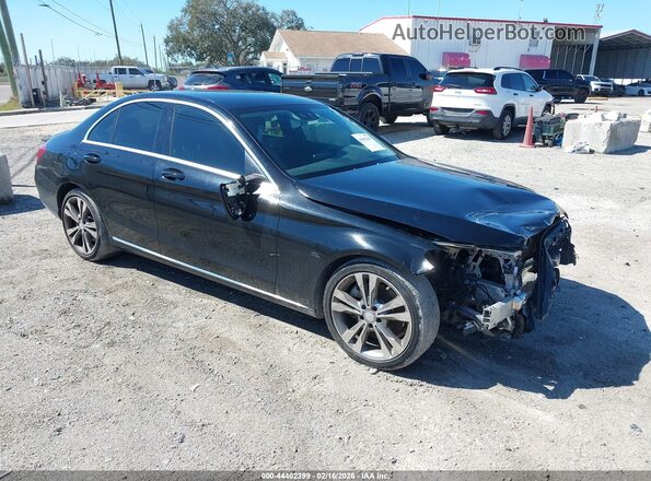 55SWF4JB7GU168843 2016 MERCEDES-BENZ C-CLASS Black Przód prawy