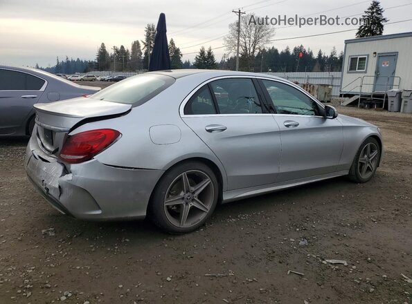 55SWF4JB8JU238468 2018 MERCEDES-BENZ C Серебряный Задняя правая четверть