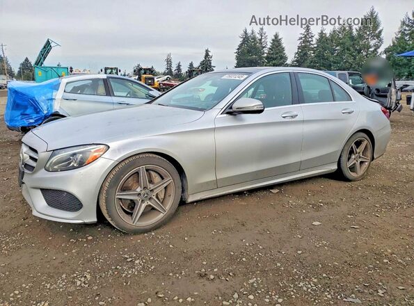 55SWF4JB8JU238468 2018 MERCEDES-BENZ C Серебряный Передняя левая четверть
