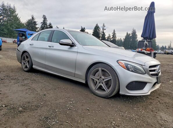 55SWF4JB8JU238468 2018 MERCEDES-BENZ C Серебряный Передняя правая четверть