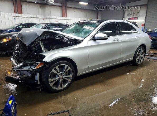 55SWF4KB0HU183605 2017 MERCEDES-BENZ C Silver Передня ліва чверть