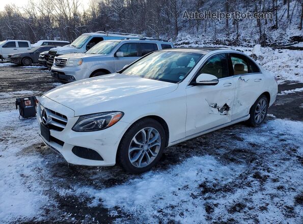 55SWF4KB0HU208020 2017 MERCEDES-BENZ C Белый Передняя левая четверть