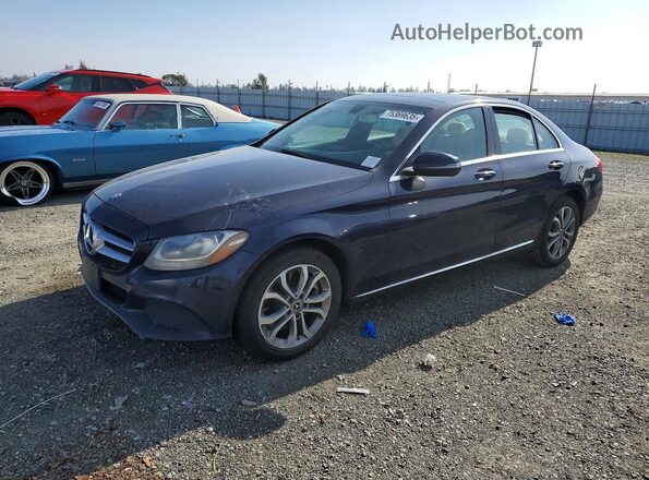 55SWF4KB3HU223918 2017 MERCEDES-BENZ C Blue Vista tres cuartos delantera izquierda