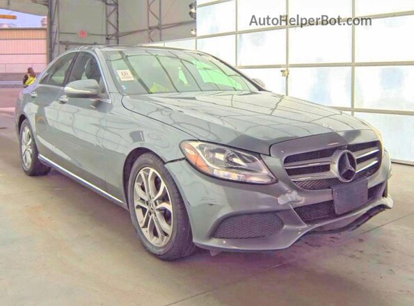 55SWF4KB3HU228021 2017 MERCEDES-BENZ C-CLASS Gray Vista tres cuartos delantera izquierda