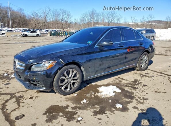 55SWF4KB4GU146572 2016 MERCEDES-BENZ C Black Передня ліва чверть
