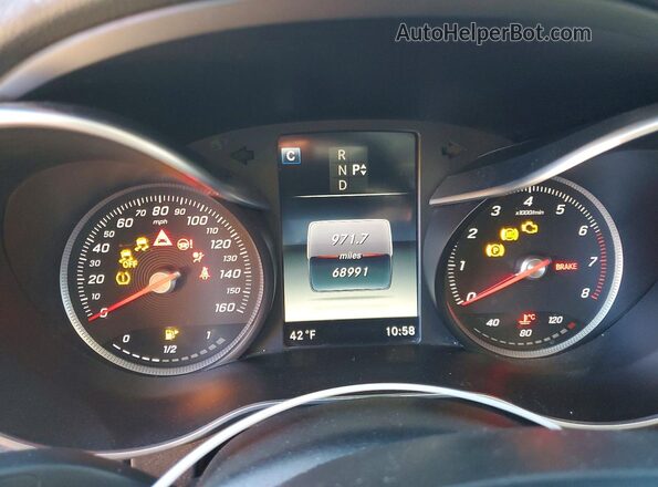 55SWF4KB4GU146572 2016 MERCEDES-BENZ C Black Вид щитка приладів