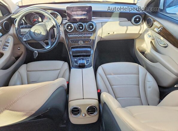 55SWF4KB5GU107392 2016 MERCEDES-BENZ C White Вид панелі приладів