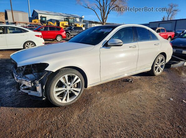 55SWF4KB5GU107392 2016 MERCEDES-BENZ C White Передня ліва чверть
