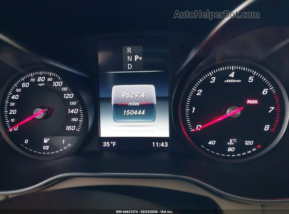 55SWF4KB6GU137923 2016 MERCEDES-BENZ C-CLASS White Вид задніх сидінь