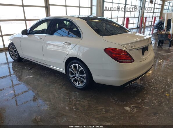55SWF4KB6GU137923 2016 MERCEDES-BENZ C-CLASS White Задня ліва чверть
