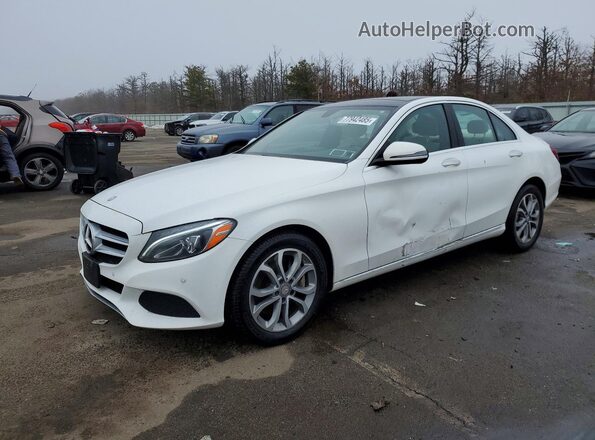 55SWF4KB7GU103098 2016 MERCEDES-BENZ C White Передня ліва чверть