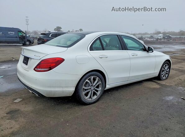 55SWF4KB7GU103098 2016 MERCEDES-BENZ C White Задня права чверть