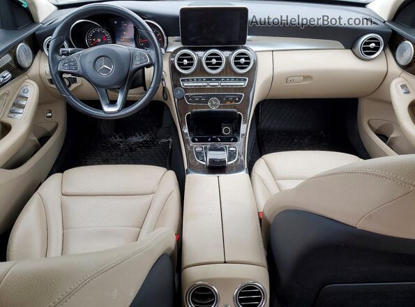 55SWF4KB7GU103098 2016 MERCEDES-BENZ C White Вид панелі приладів
