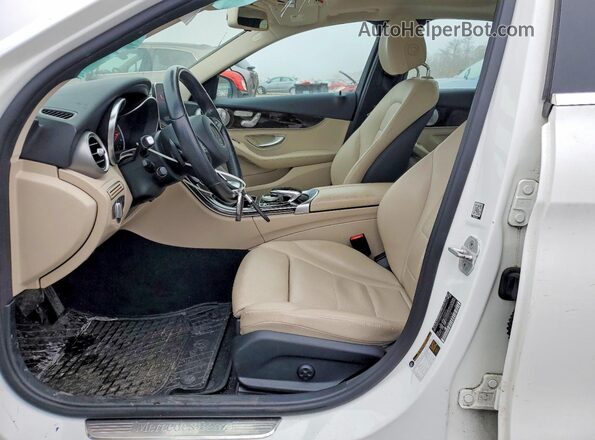 55SWF4KB7GU103098 2016 MERCEDES-BENZ C White Вид салону спереду
