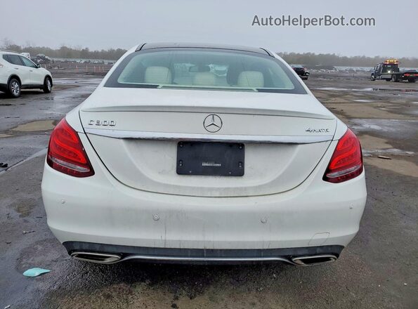 55SWF4KB7GU103098 2016 MERCEDES-BENZ C White Вид ззаду