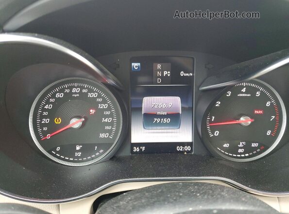 55SWF4KB7GU103098 2016 MERCEDES-BENZ C White Вид щитка приладів