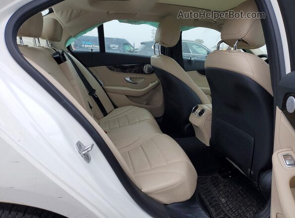 55SWF4KB7GU103098 2016 MERCEDES-BENZ C White Вид задніх сидінь