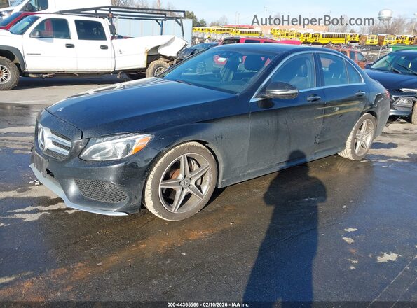 55SWF4KB7GU116322 2016 MERCEDES-BENZ C-CLASS Black Przód lewy