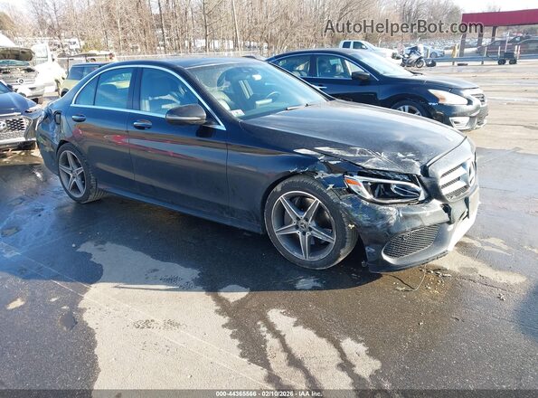 55SWF4KB7GU116322 2016 MERCEDES-BENZ C-CLASS Black Przód prawy