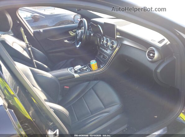 55SWF4KB7GU116322 2016 MERCEDES-BENZ C-CLASS Black Widok wnętrza z przodu