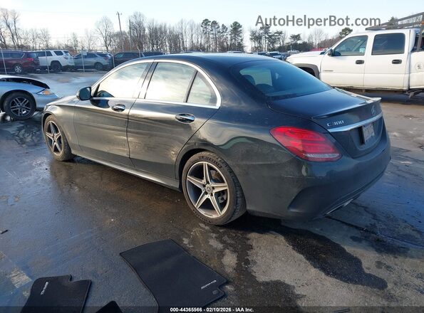 55SWF4KB7GU116322 2016 MERCEDES-BENZ C-CLASS Black Tył lewy
