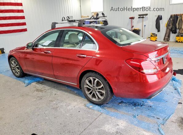 55SWF4KB7HU232363 2017 MERCEDES-BENZ C Red უკანა მარცხენა