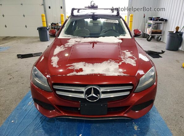 55SWF4KB7HU232363 2017 MERCEDES-BENZ C Red წინა ხედი