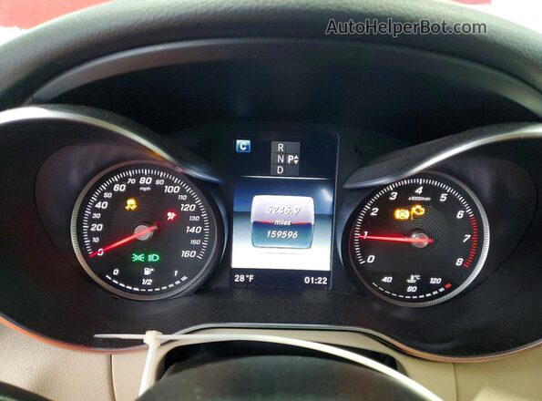 55SWF4KB7HU232363 2017 MERCEDES-BENZ C Red ხელსაწყოთა პანელის ხედი