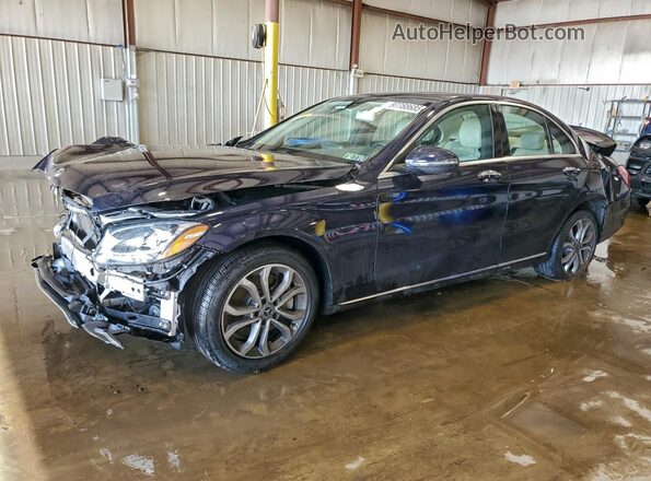 55SWF4KB7JU273100 2018 MERCEDES-BENZ C Blue Przód lewy