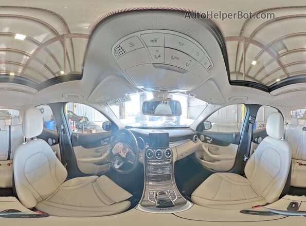 55SWF4KB7JU273100 2018 MERCEDES-BENZ C Blue Widok naklejki z numerem VIN