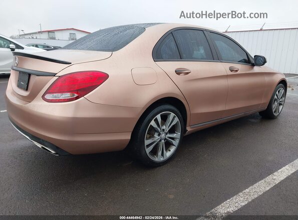 55SWF4KB9GU112417 2016 MERCEDES-BENZ C-CLASS Champagne Trasero derecho