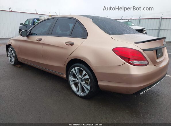 55SWF4KB9GU112417 2016 MERCEDES-BENZ C-CLASS Champagne Trasero izquierdo