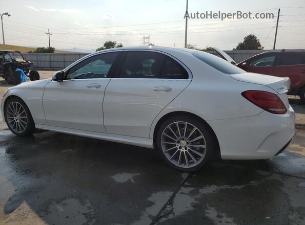 55SWF4KBXGU145099 2016 MERCEDES-BENZ C White Tył lewy