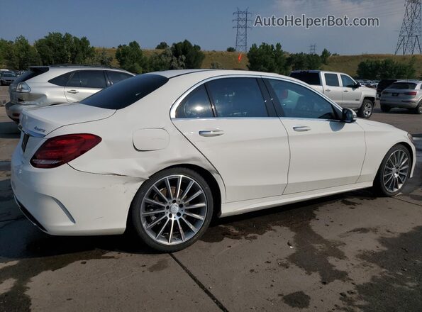 55SWF4KBXGU145099 2016 MERCEDES-BENZ C White Tył prawy