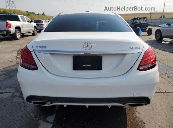 55SWF4KBXGU145099 2016 MERCEDES-BENZ C White Widok z tyłu