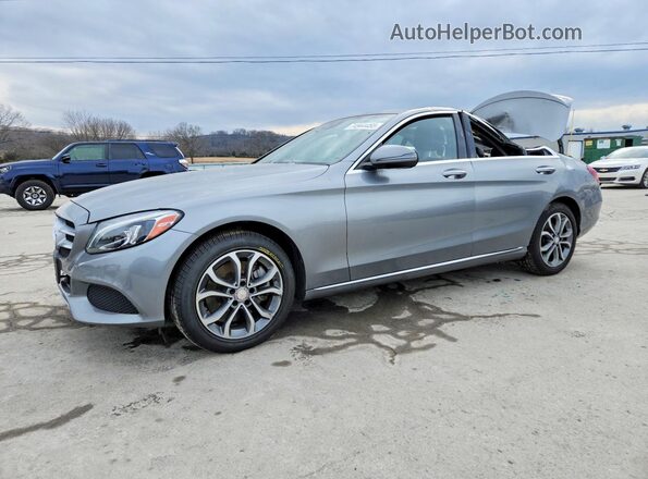 55SWF4KBXGU147158 2016 MERCEDES-BENZ C Charcoal Передня ліва чверть
