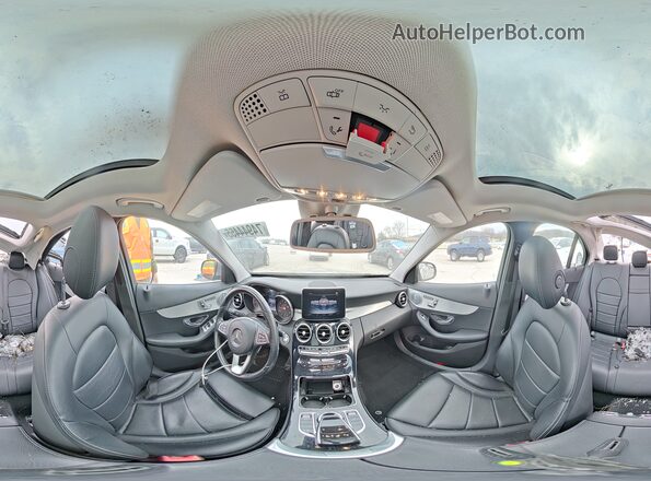 55SWF4KBXGU147158 2016 MERCEDES-BENZ C Charcoal Вид наклейки з VIN-кодом